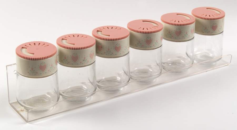 Forever Yours (Corelle) Spice Jar Set with Plastic Rack by Corning Corelle-1