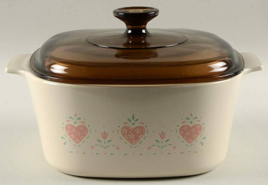 Forever Yours (Corelle) 3 Quart Square Casserole with Lid by Corning Corelle-1
