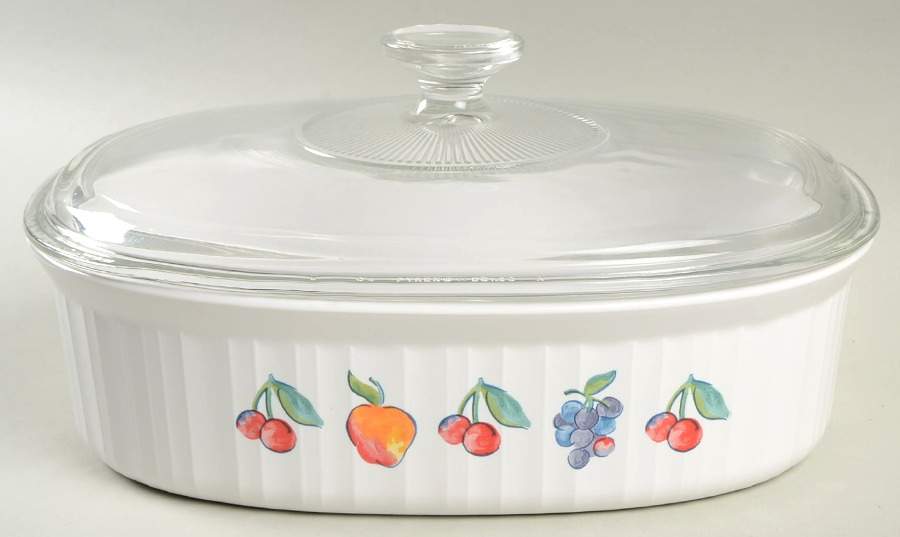 Fruit Basket (Corelle) 2.5 Quart Oval Covered Casserole by Corning Corelle-1