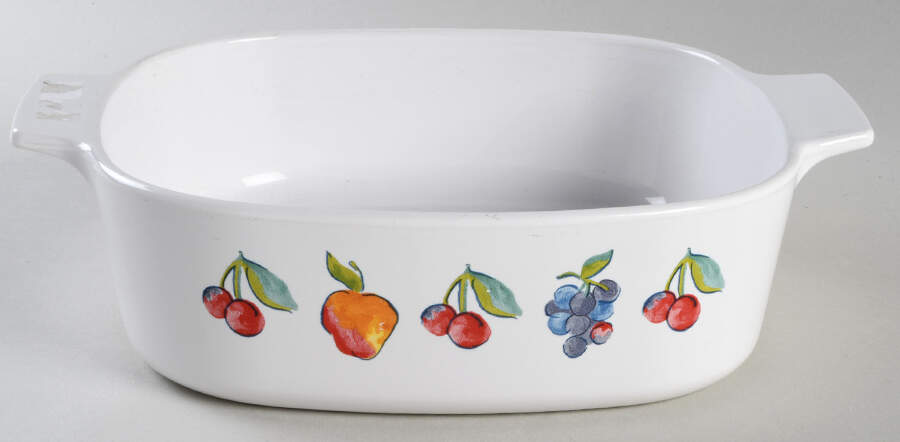 Fruit Basket (Corelle) 2.5 Quart Square Casserole No Lid by Corning Corelle-1