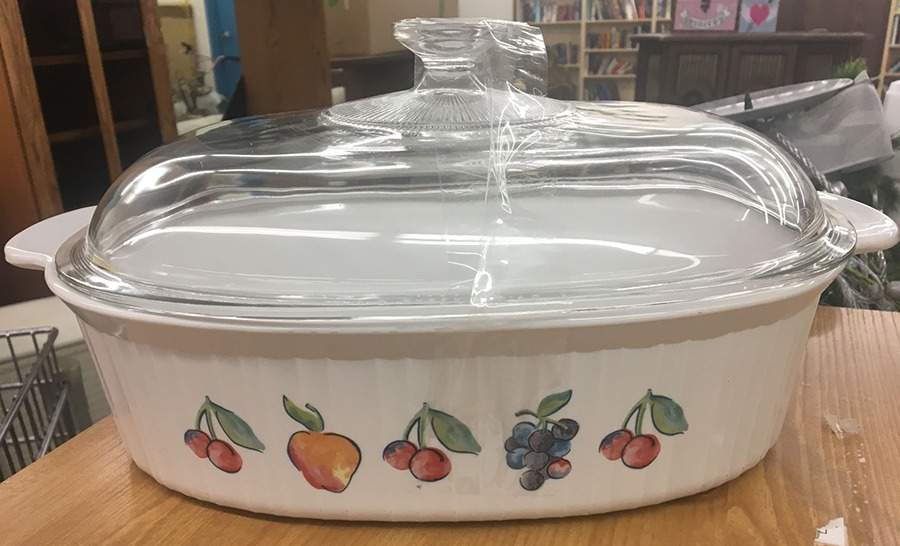 Fruit Basket (Corelle) 4 Qt Oval Covered Casserole by Corning Corelle-1