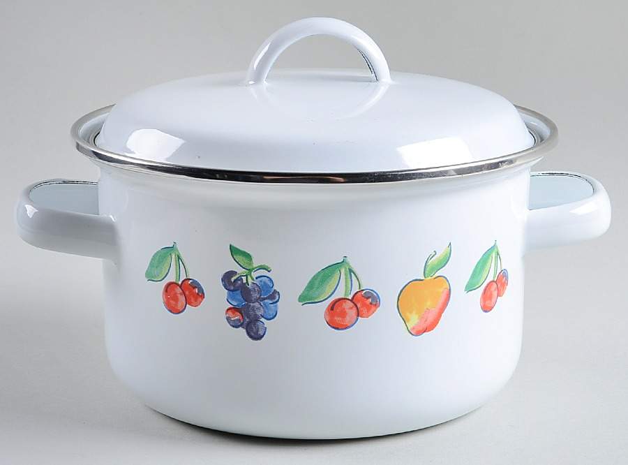 Fruit Basket (Corelle) 2 Quart Metal Covered Casserole by Corning Corelle-1