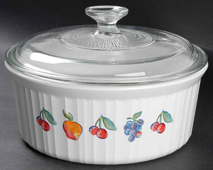 Fruit Basket (Corelle) 2.5 Qt Round Covered Casserole by Corning Corelle-1