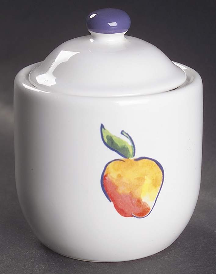 Fruit Basket (Corelle) Sugar Bowl & Lid by Corning Corelle-1