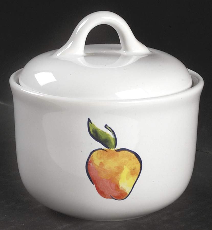 Fruit Basket (Corelle) Sugar Bowl & Lid by Corning Corelle-1