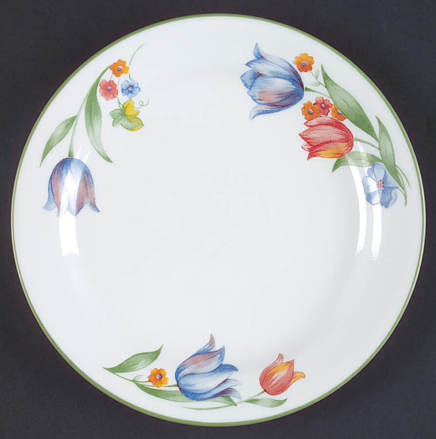 Fresh Cut (Green Trim, Corelle) Salad Plate by Corning Corelle-1
