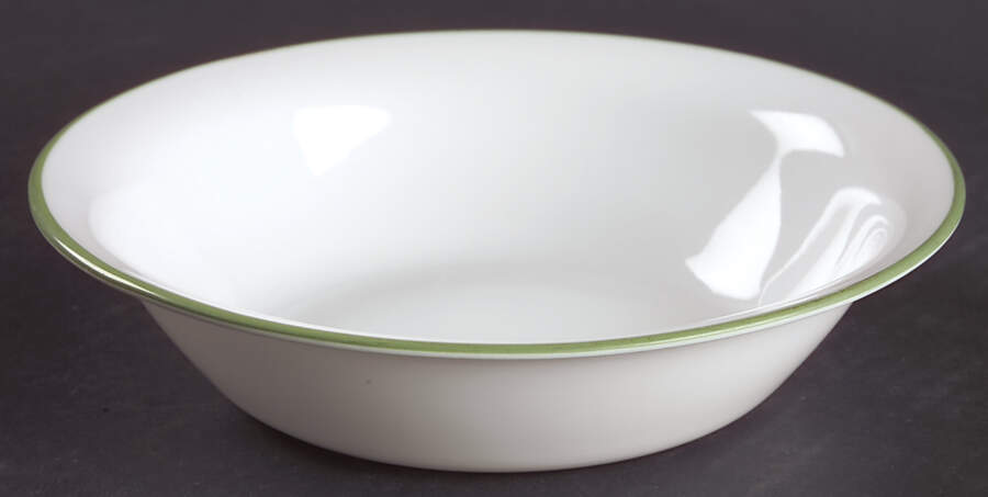 Fresh Cut (Green Trim, Corelle) Coupe Soup Bowl by Corning Corelle-1