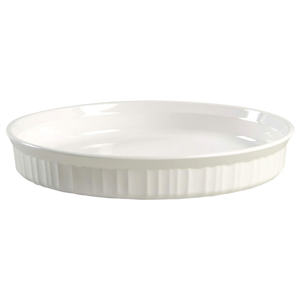 French White 10" Quiche by Corning Corelle-1