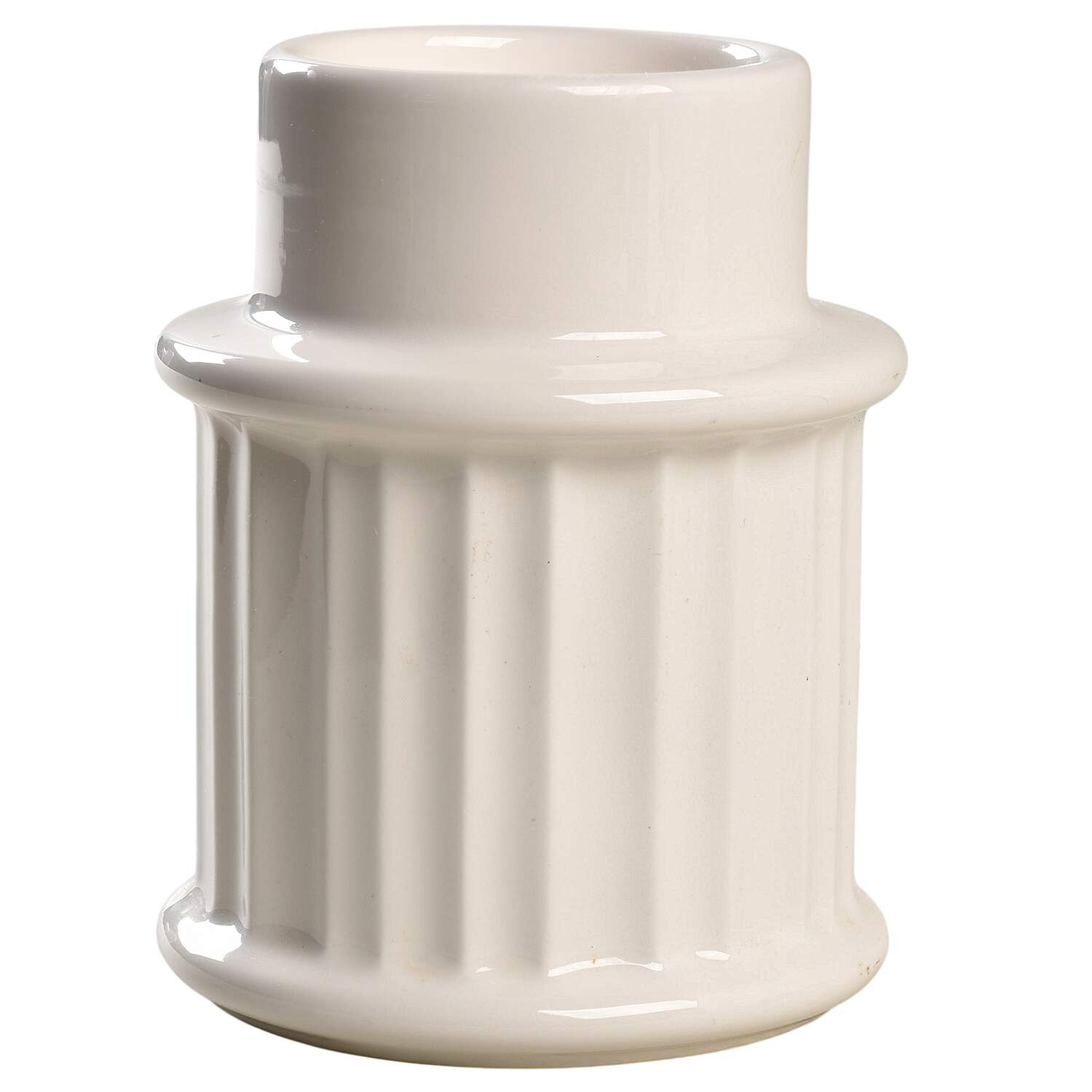 French White Hurricane Lamp No Globe by Corning Corelle-1