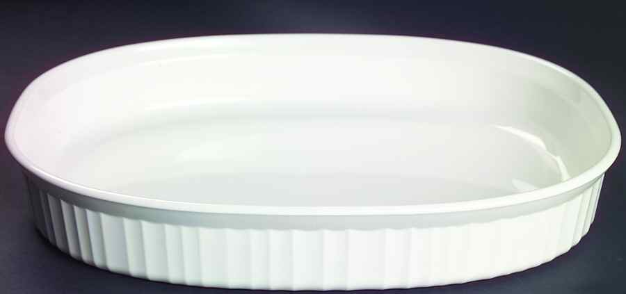 French White 12'' Oval Baker by Corning Corelle-1