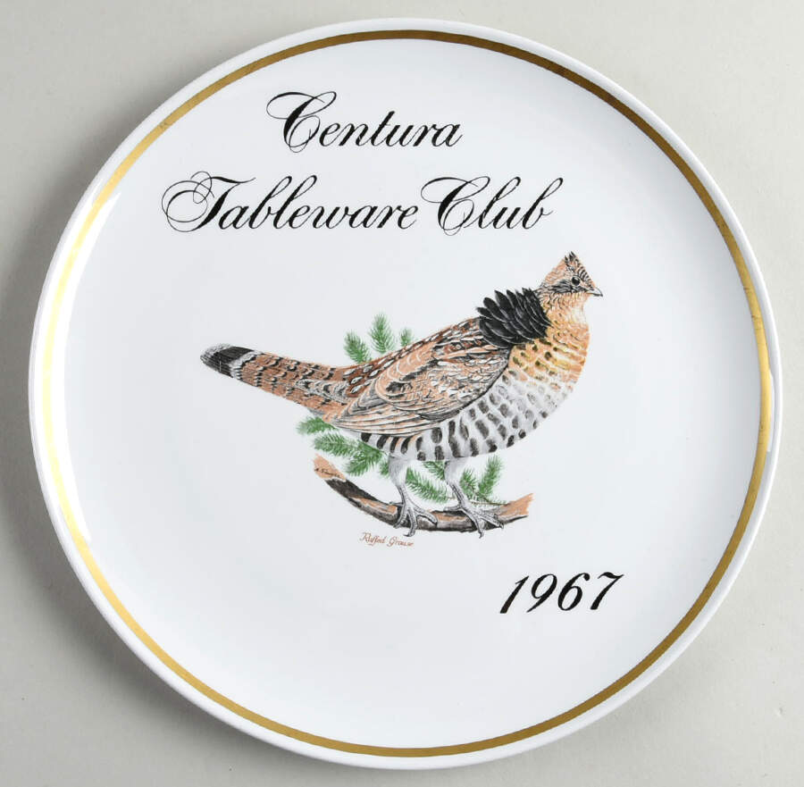 Game Birds (Gold Band) Collector Plate by Corning Corelle-1