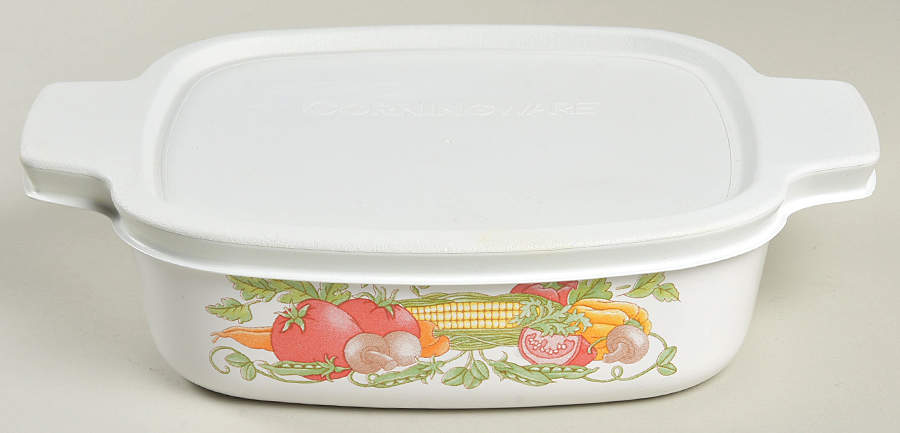 Garden Harvest 1 Quart Square Casserole with Lid by Corning Corelle-1