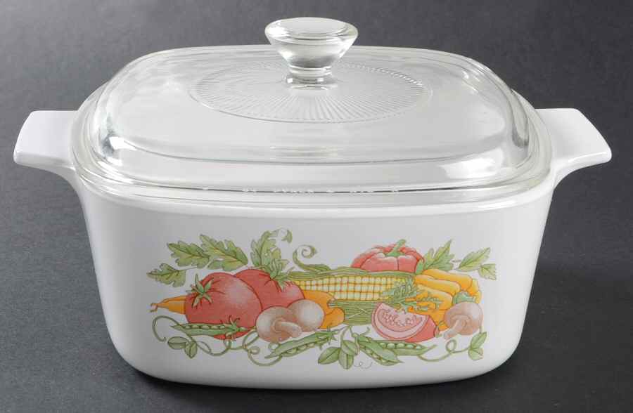 Garden Harvest 1.5 Quart Square Casserole with Lid by Corning Corelle-1