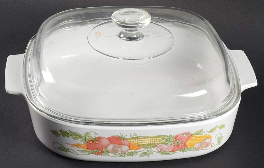 Garden Harvest 2.5 Quart Square Casserole with Lid by Corning Corelle-1