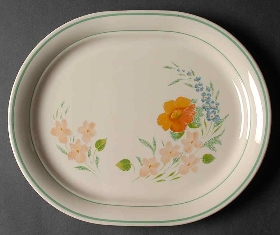Glenora 12" Oval Serving Platter by Corning Corelle-1