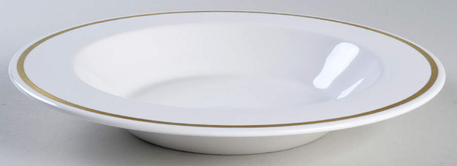 Gold Edge (Rim) Large Rim Soup Bowl by Corning Corelle-1