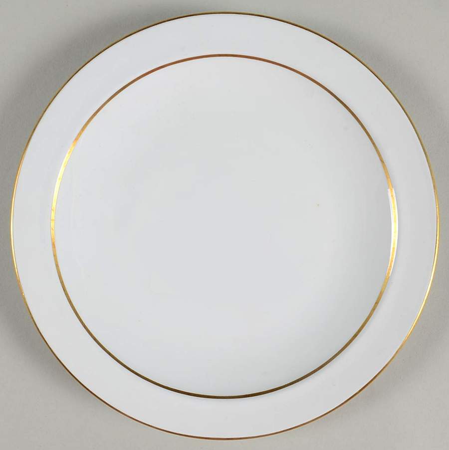 Gold Edge (Rim) Dessert/Pie Plate by Corning Corelle-1