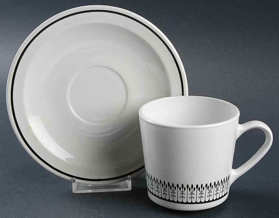 Graffia (Centura) Flat Cup & Saucer Set by Corning Corelle-1