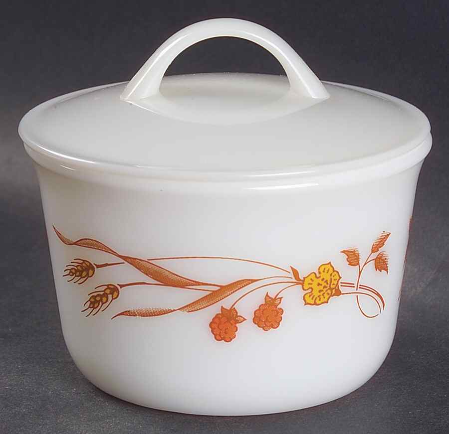 Harvest Home (Corelle) Sugar Bowl & Lid by Corning Corelle-1