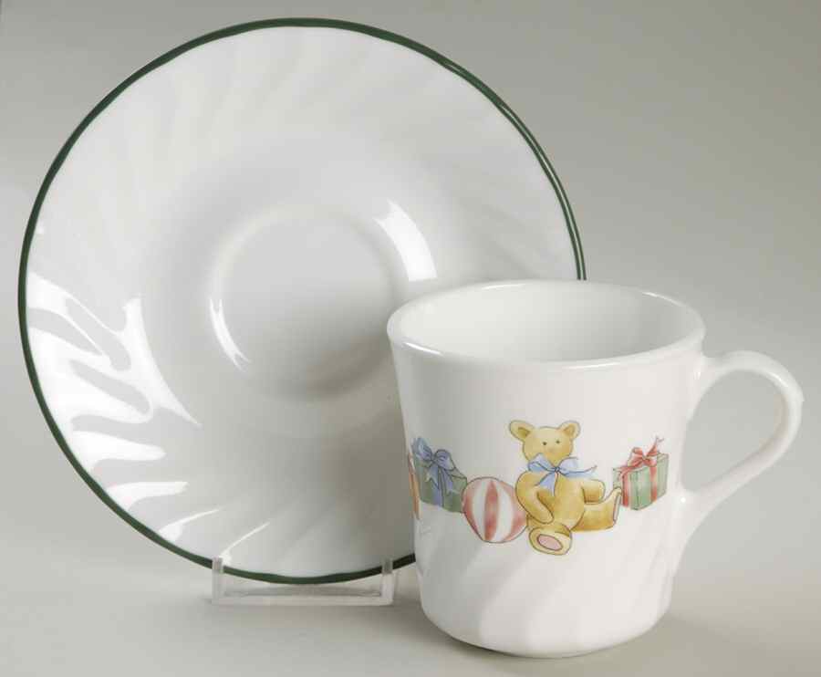 Holiday Magic (Corelle) Mug/Cup & Saucer Set by Corning Corelle-1