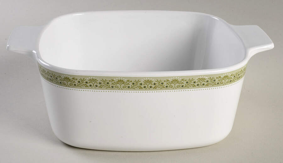 Lynwood Green 1 Quart Square Casserole No Lid by Corning Corelle-1