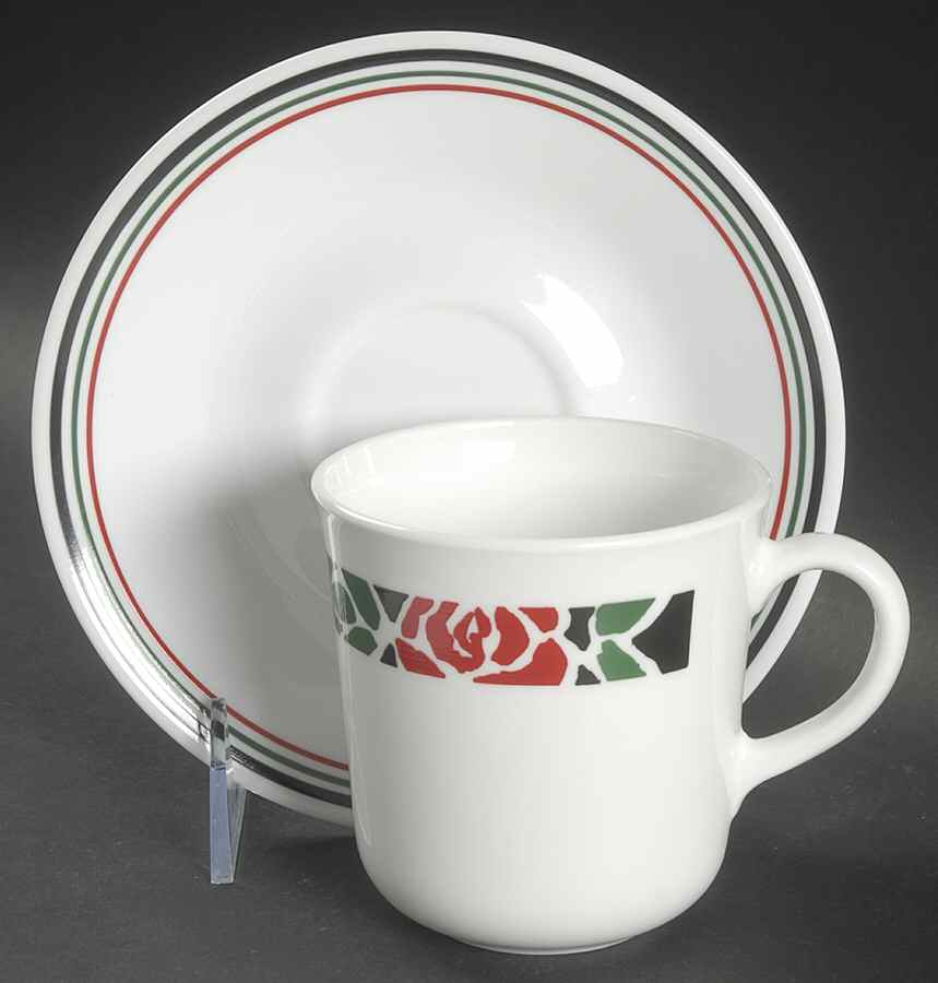 Madrid (Corelle) Flat Cup & Saucer Set by Corning Corelle-1