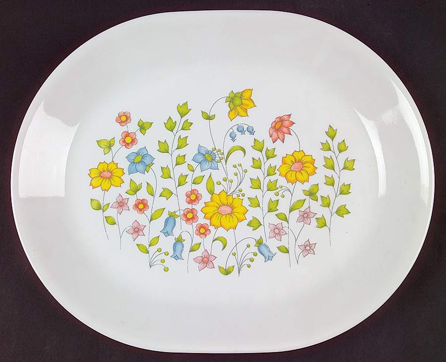 Meadow (Corelle) 12" Oval Serving Platter by Corning Corelle-1
