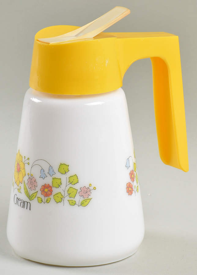 Meadow (Corelle) Creamer & Plastic Lid by Corning Corelle-1