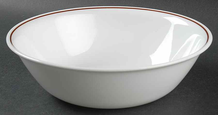 Melody (Brown Flower and Bands, Corelle) 8" Round Vegetable Bowl by Corning Corelle-1