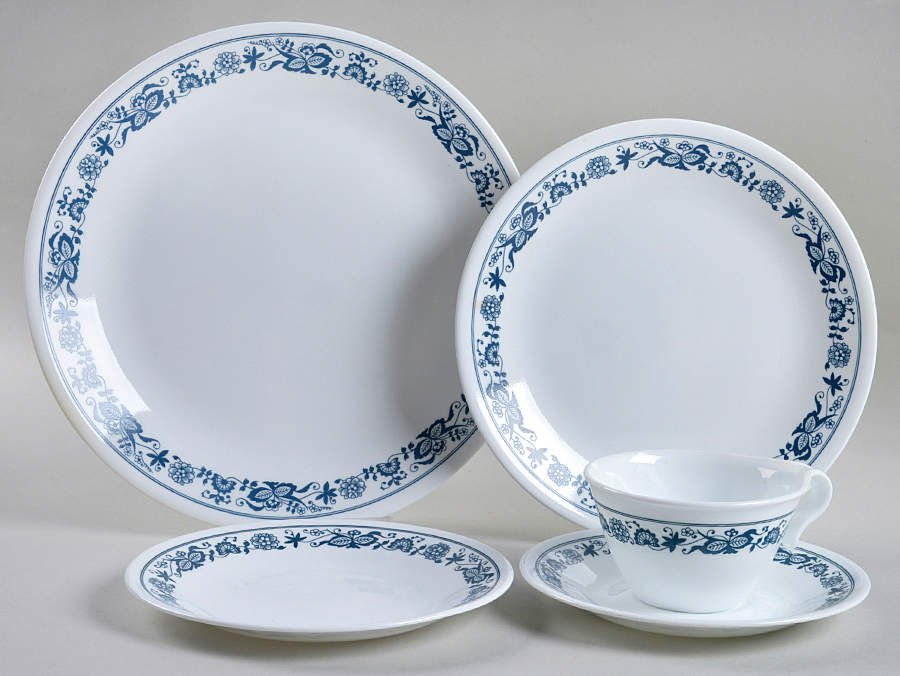 Old Town Blue (Corelle) 5 Piece Place Setting by Corning Corelle-1