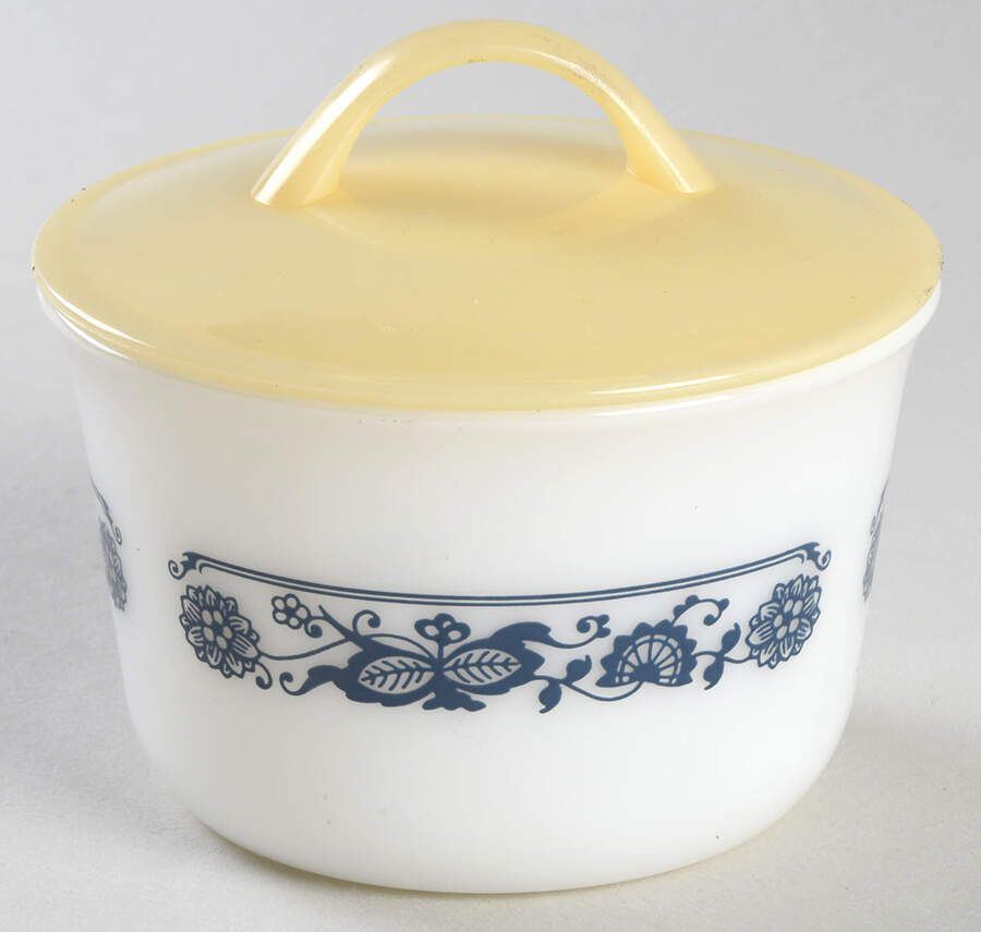 Old Town Blue (Corelle) Sugar Bowl & Lid by Corning Corelle-1