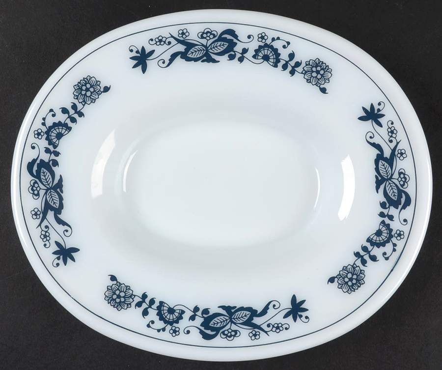 Old Town Blue (Corelle) Underplate for Gravy Boat by Corning Corelle-1
