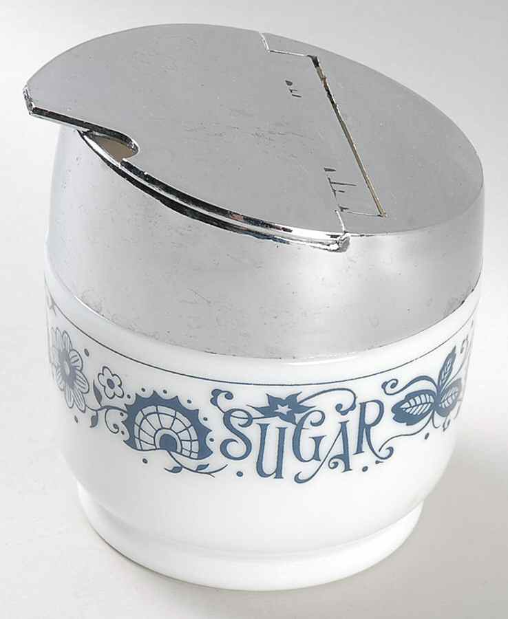 Old Town Blue (Corelle) Sugar Bowl & Lid by Corning Corelle-1