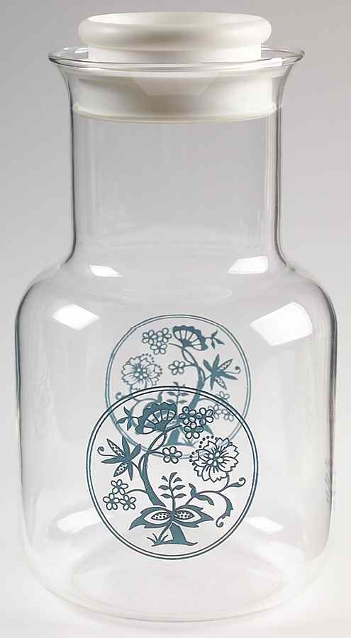 Old Town Blue (Corelle) Glassware Carafe with Lid by Corning Corelle-1