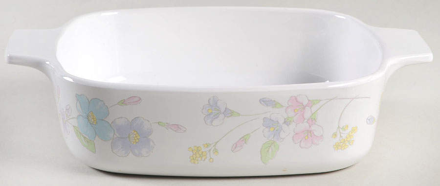 Pastel Bouquet (Corelle) 1 Quart Square Casserole No Lid by Corning Corelle-1