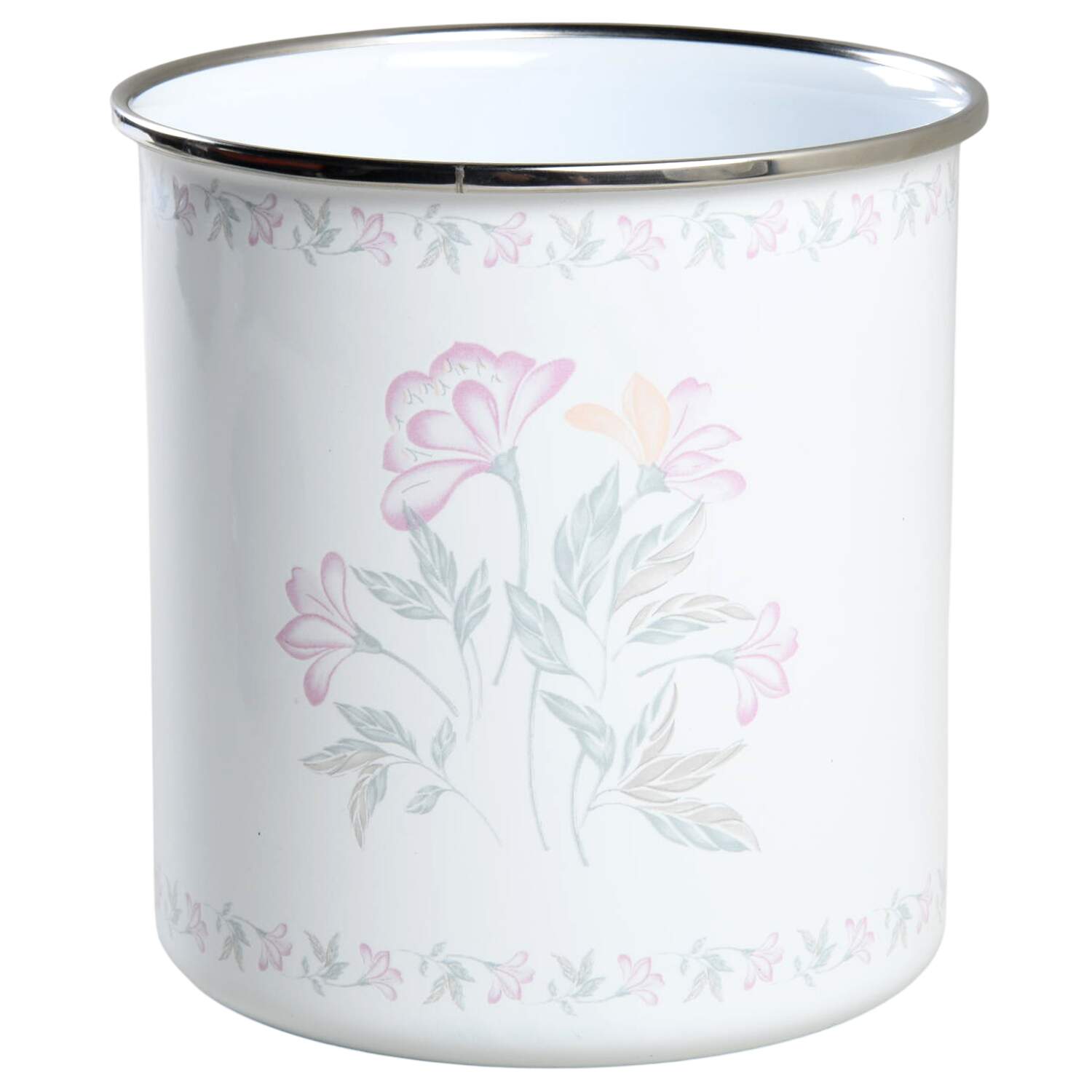 Pink Trio (Corelle) Small Metal Canister No Wood Lid by Corning Corelle-1