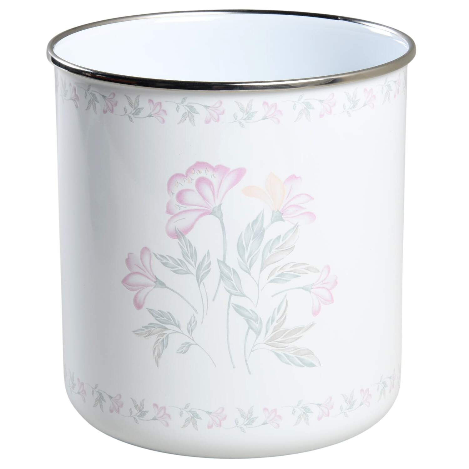 Pink Trio (Corelle) Medium Metal Canister No Wood Lid by Corning Corelle-1