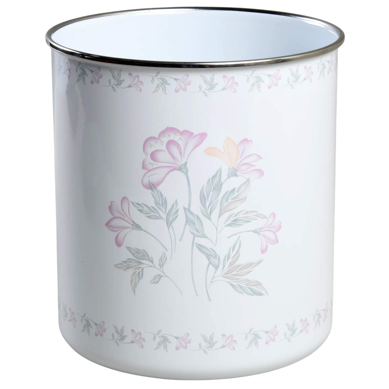 Pink Trio (Corelle) Large Metal Canister No Wood Lid by Corning Corelle-1