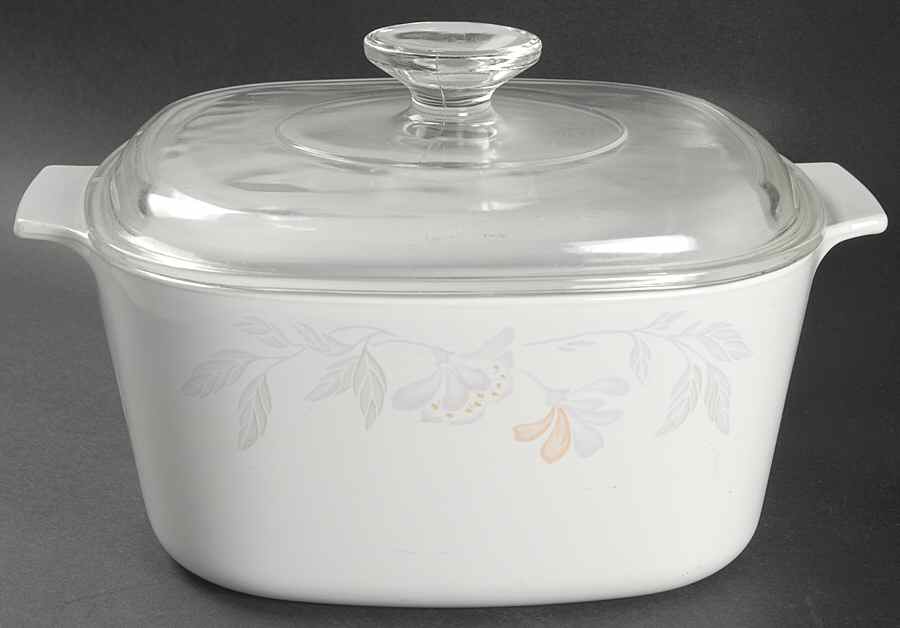 Pink Trio (Corelle) 3 Quart Square Casserole with Lid by Corning Corelle-1