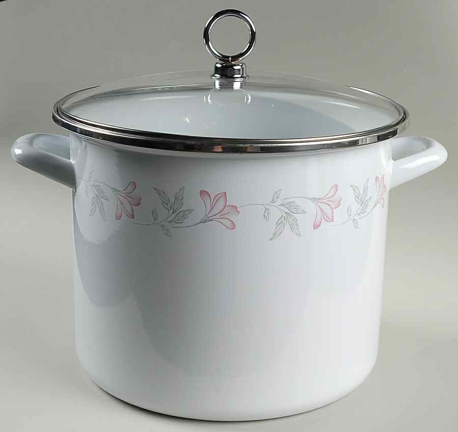 Pink Trio (Corelle) 8 Quart Metal Stockpot & Metal Lid by Corning Corelle-1