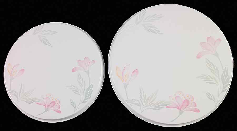Pink Trio (Corelle) Stove Cover Set-Steel 2 8" & 2 10" Round Covers by Corning Corelle-1