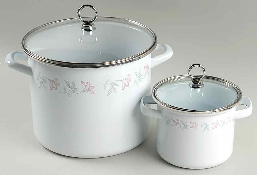 Pink Trio (Corelle) (4 Piece) Metal Stockpot Set (1.5qt & 8qt) by Corning Corelle-1