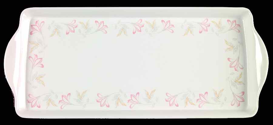 Pink Trio (Corelle) 15" Melamine Rectangular Handled Tray by Corning Corelle-1