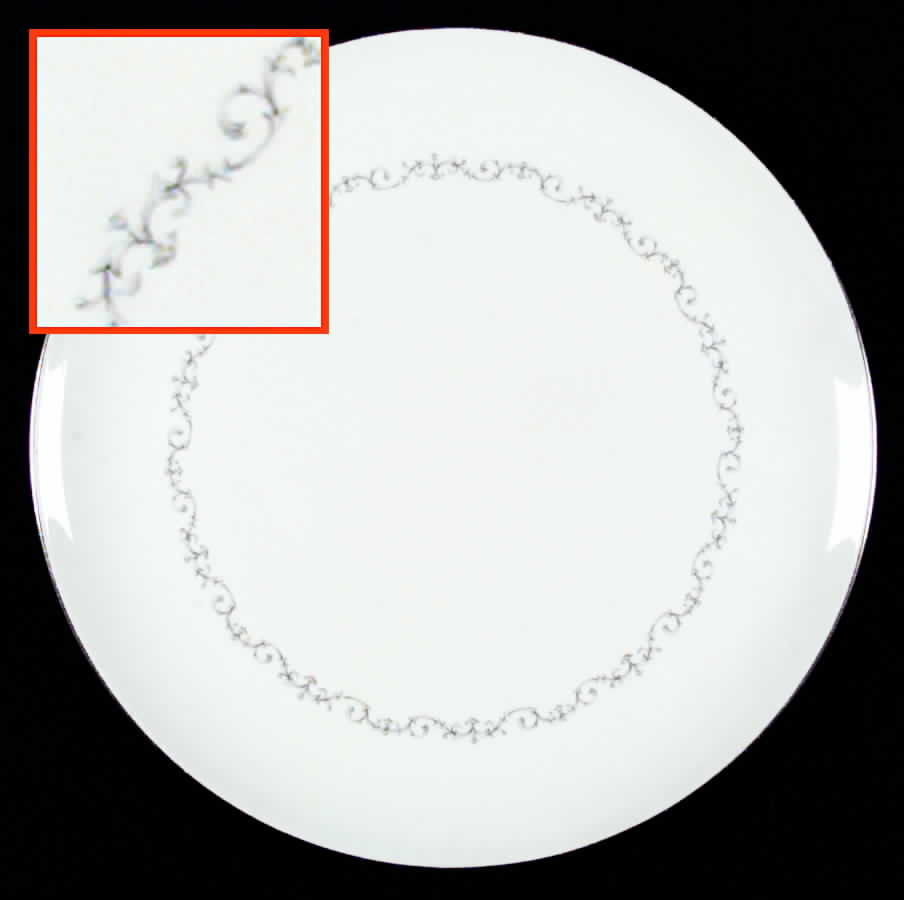 Platinum Scroll Dinner Plate by Corning Corelle-1