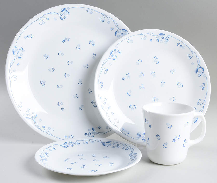 Provincial Blue (Corelle) 4 Piece Place Setting by Corning Corelle-1