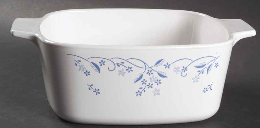 Provincial Blue (Corelle) 1.5 Quart Square Casserole No Lid by Corning Corelle-1
