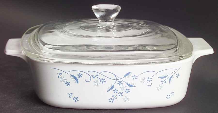 Provincial Blue (Corelle) 1 Quart Square Casserole with Lid by Corning Corelle-1