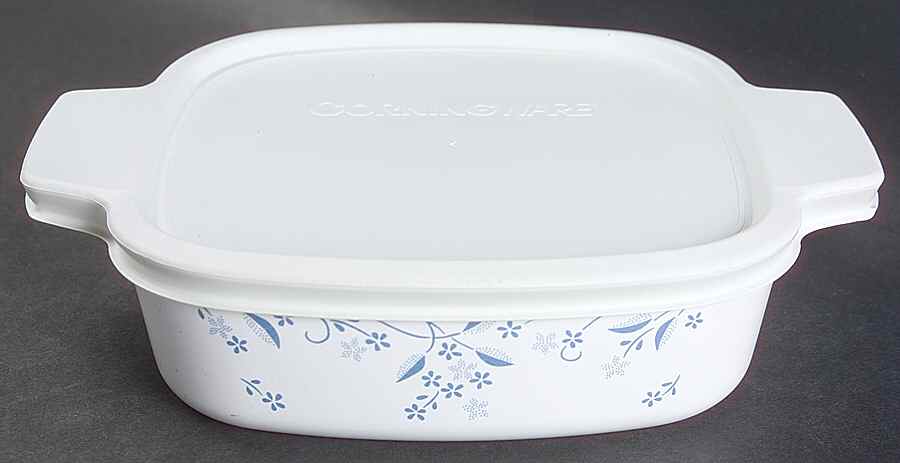 Provincial Blue (Corelle) 1 Quart Square Casserole with Lid by Corning Corelle-1