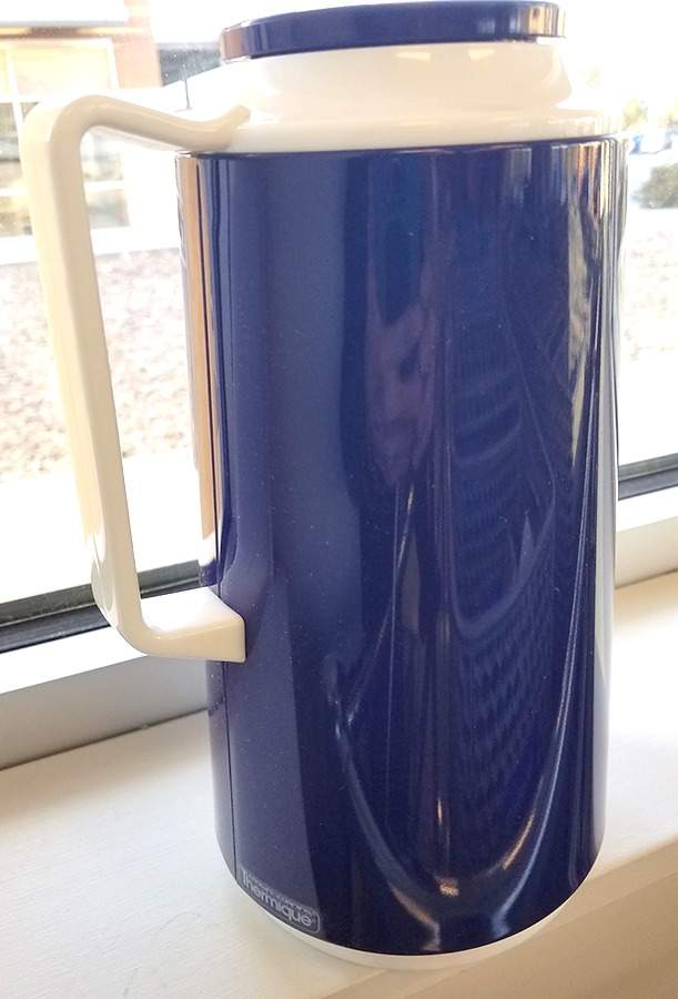 Prego Blue (Japan) Plastic Thermos/Carafe & Lid by Corning Corelle-1