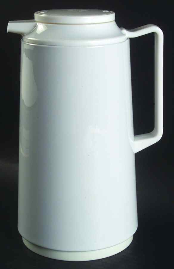 Prego White Plastic Thermos/Carafe & Lid by Corning Corelle-1